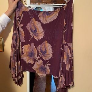 Free people flown sleeve off shoulder top